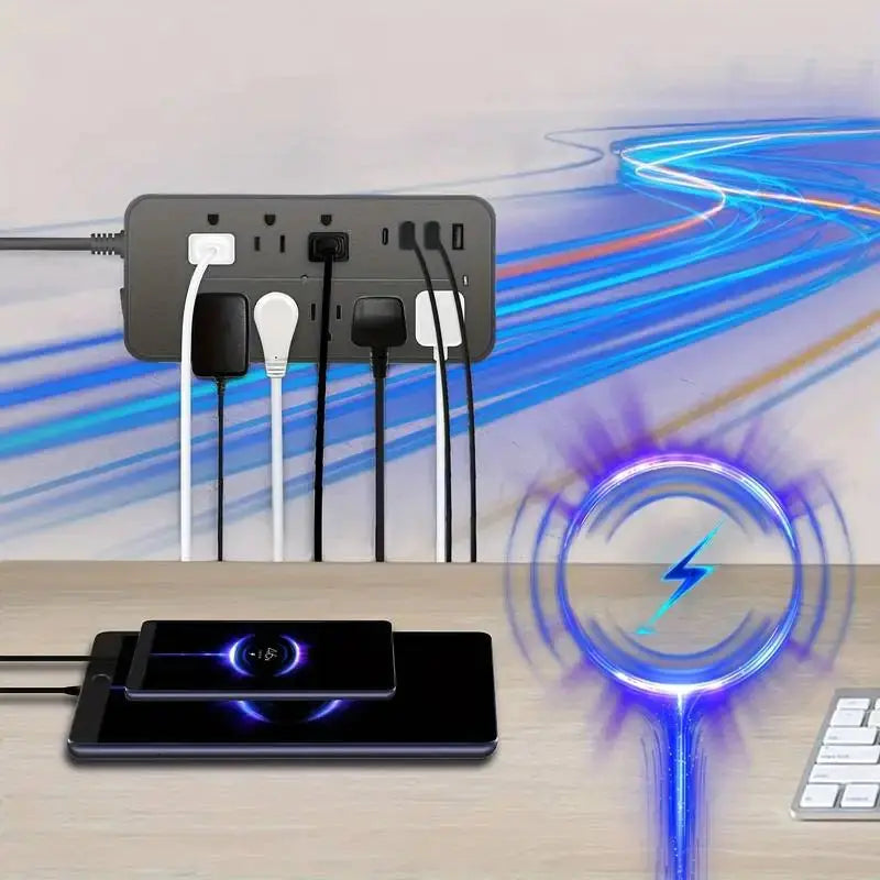 Surge Guard Power Strip - 8 AC & 4 USB Ports
