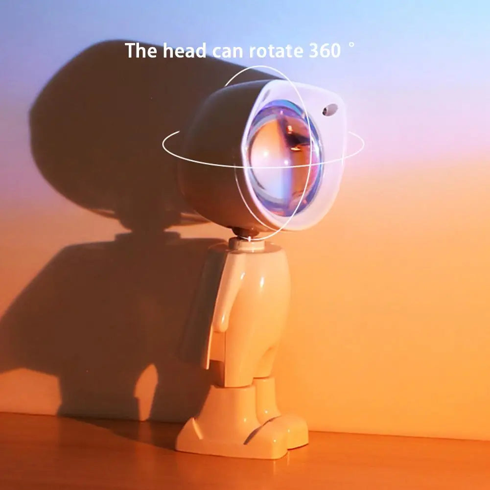 USB Sunset Lamp Projector Led Lights 360° Rotation Rainbow Lights 5V LED Desk Night Light Mood Lighting For Selfie Photography