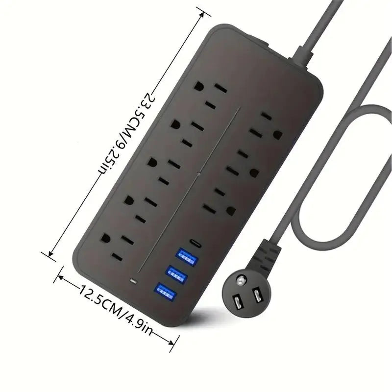 Surge Guard Power Strip - 8 AC & 4 USB Ports