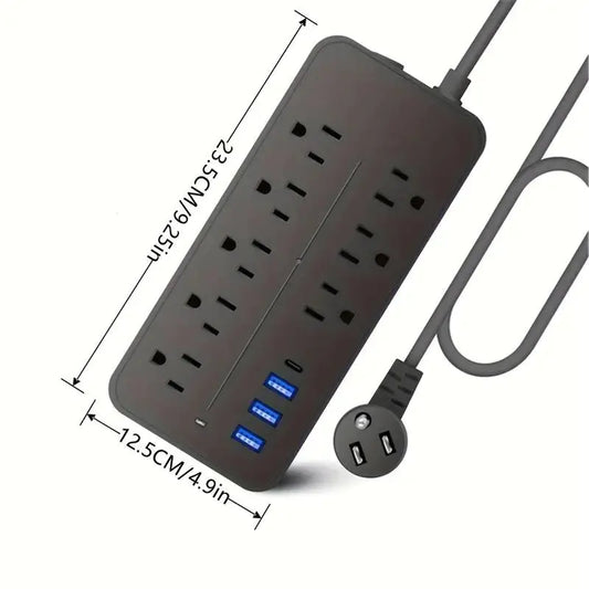 Surge Guard Power Strip - 8 AC & 4 USB Ports